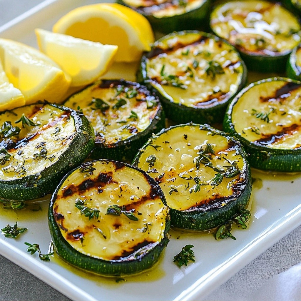Fresh Dinner Lemon Herb Grilled Zucchini Delight