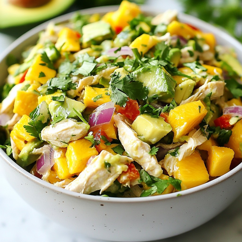 Mango Avocado Chicken Salad Fresh and Flavorful Mix