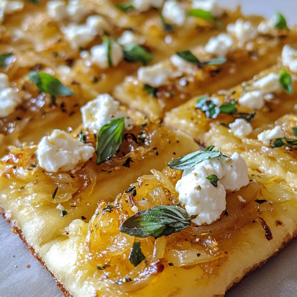 Caramelized Onion Goat Cheese Flatbread Delight
