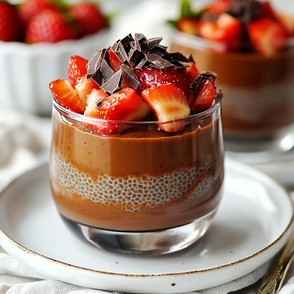 Chocolate Strawberry Chia Pudding Delightful Treat