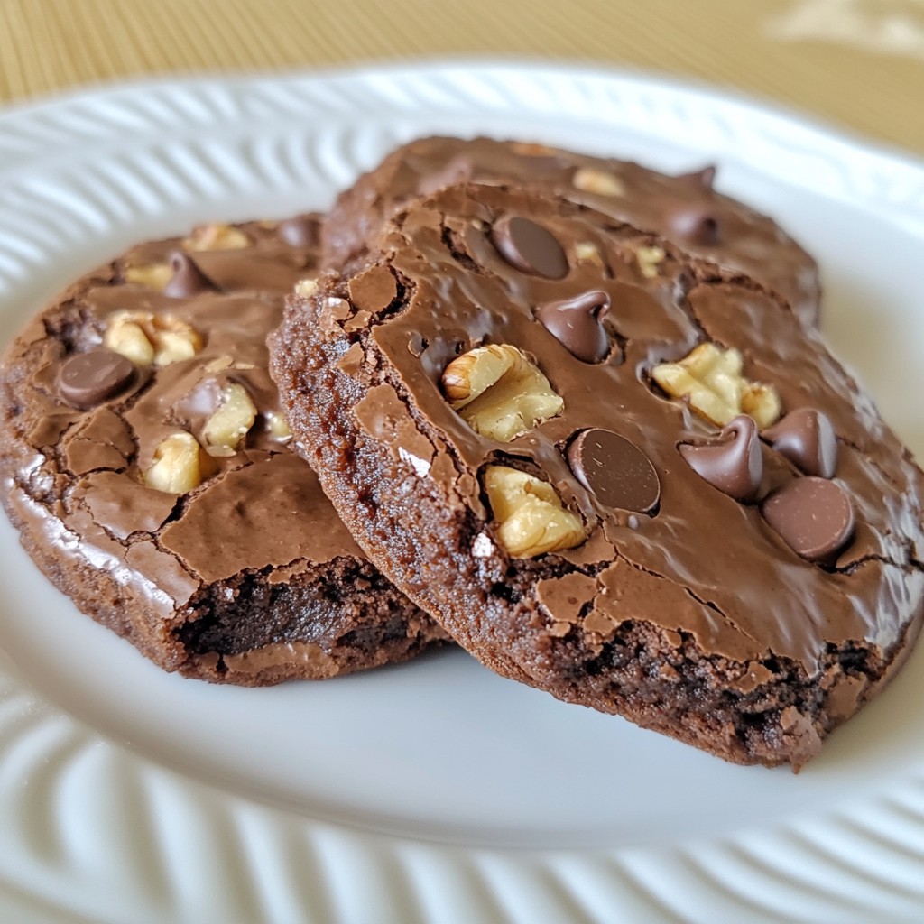 Chocolate Fudge Brownie Cookies Rich and Decadent Treat