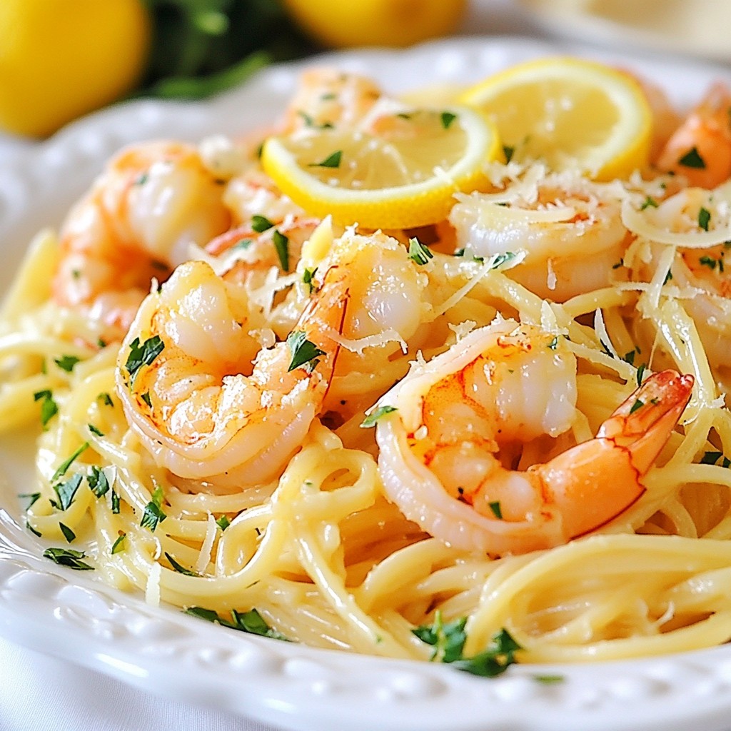 Fast Dinner Lemon Garlic Shrimp Pasta Recipe Delight