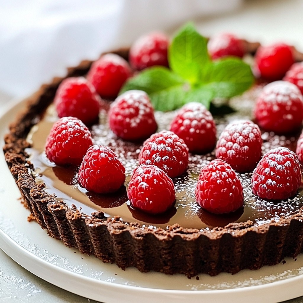 Chocolate Raspberry Tart Irresistible Dessert Treat