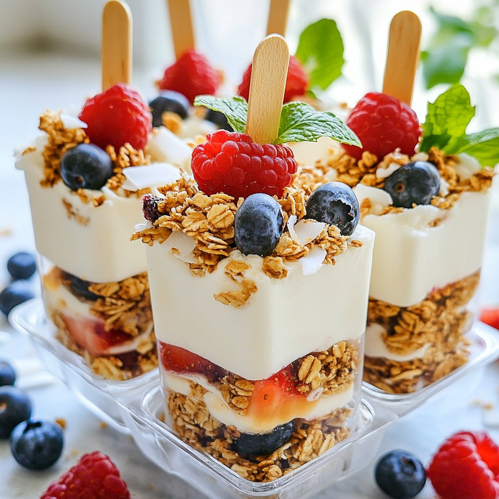 Greek Yogurt Parfait Pops Refreshing and Healthy Treat