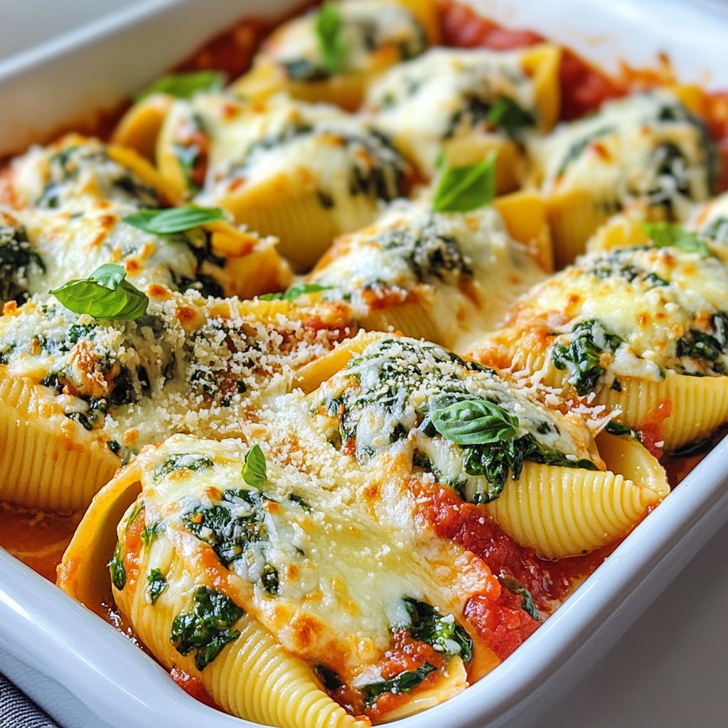 Creamy Spinach Parmesan Stuffed Shells Delight