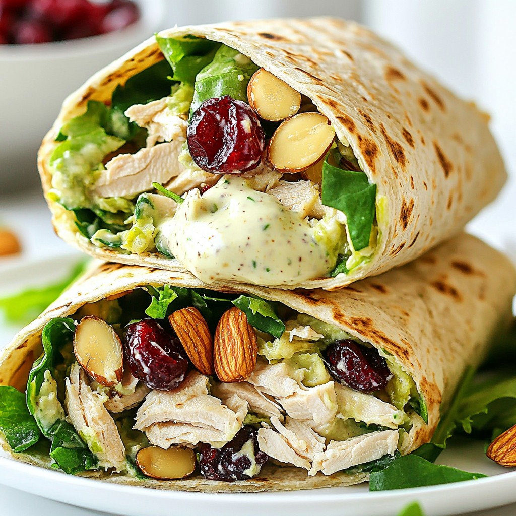 Cranberry Almond Chicken Salad Wraps Simple Delight