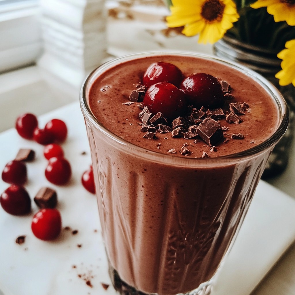 Cherry Chocolate Smoothie Energizing and Simple Recipe