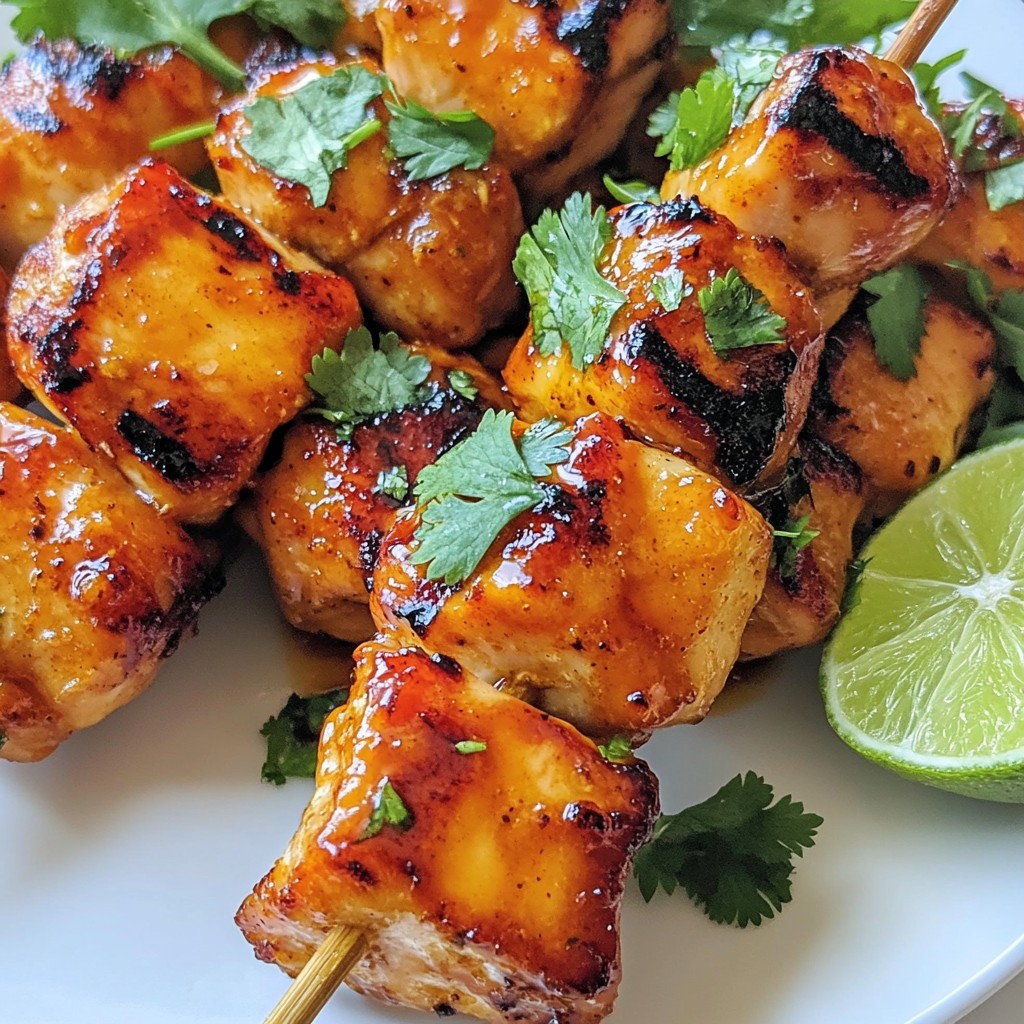 Honey Sriracha Chicken Skewers Flavorful Grilling Delight