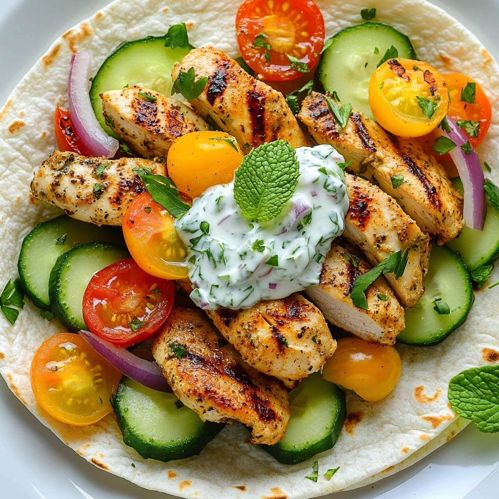 Greek Yogurt Chicken Tzatziki Wraps Flavorful Delight