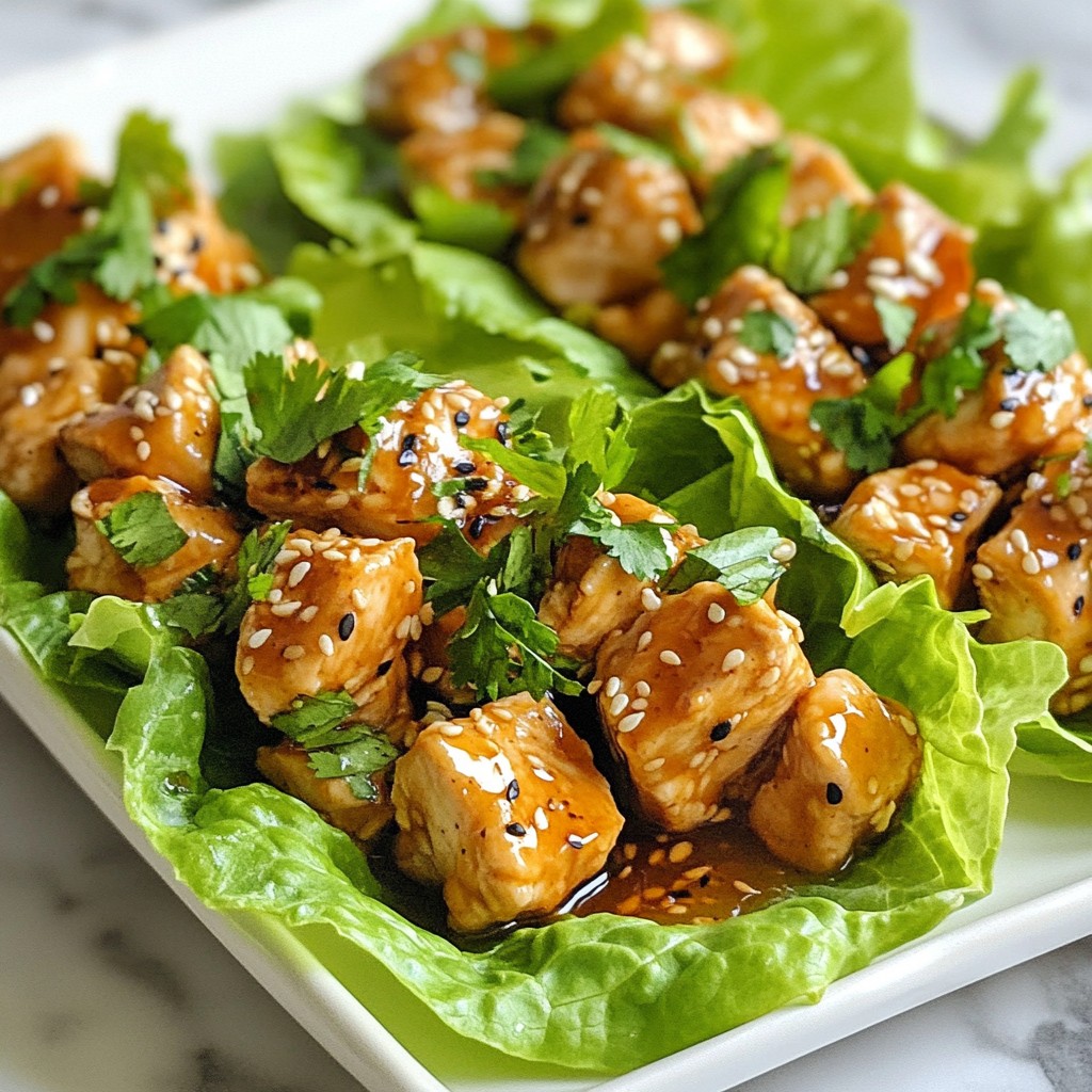Honey Sesame Chicken Lettuce Wraps Easy and Flavorful
