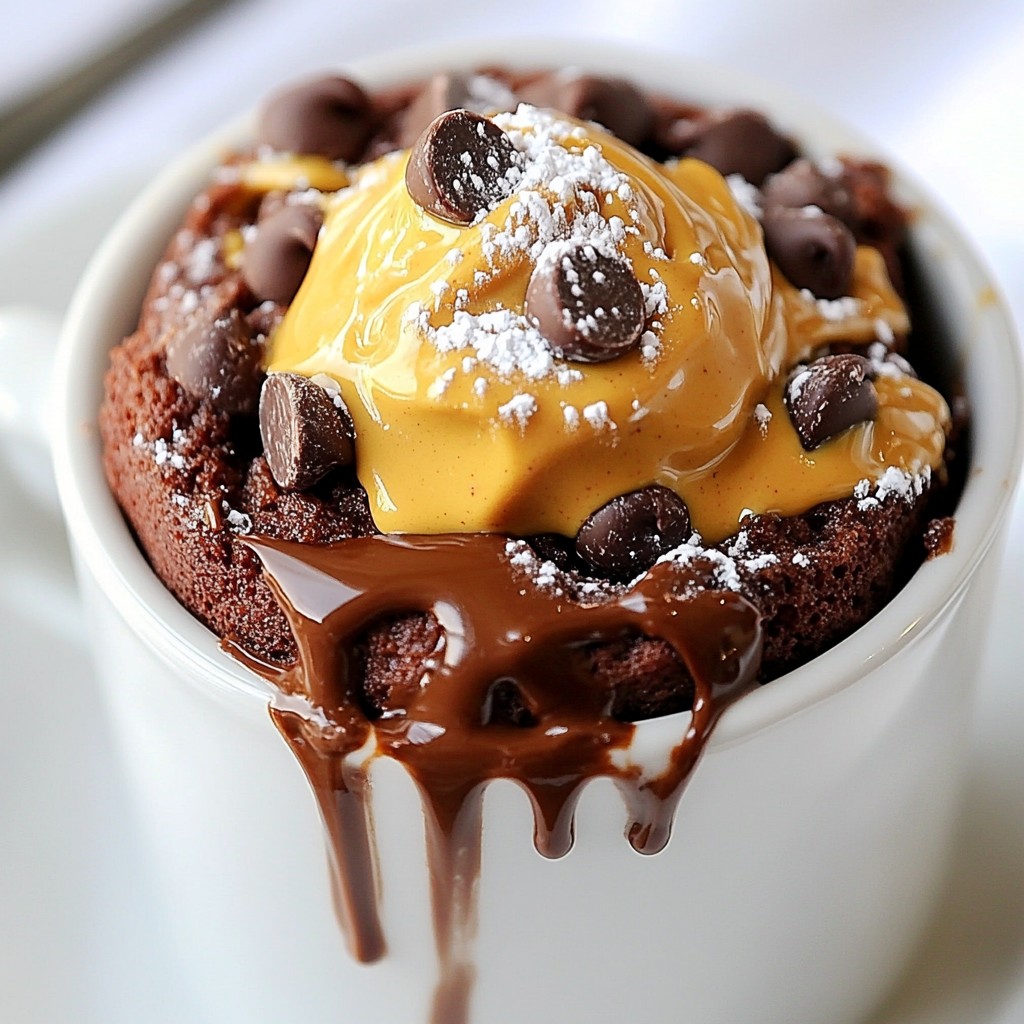 Chocolate Peanut Butter Mug Cake Quick and Easy Treat