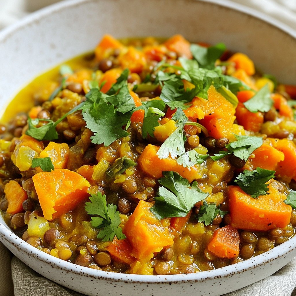 Hearty Dinner Lentil and Sweet Potato Stew Recipe