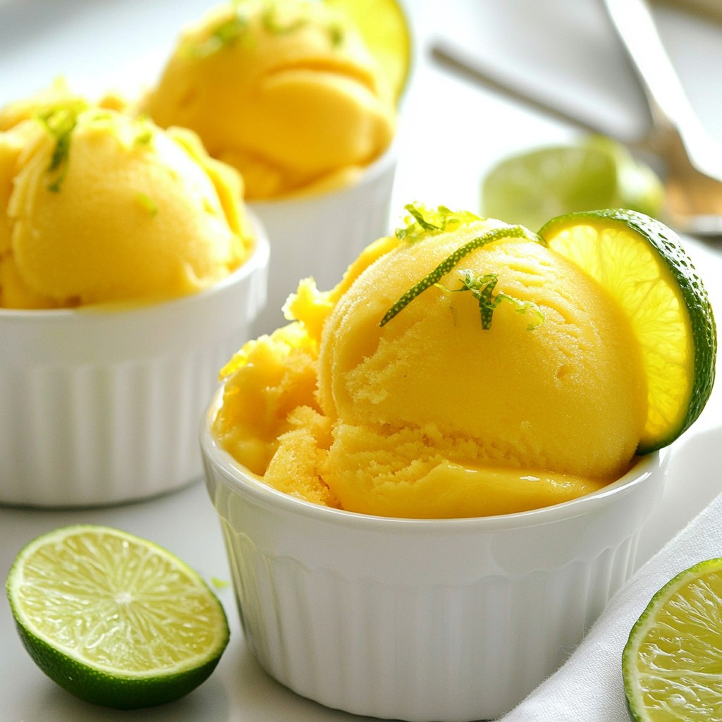 Mango Lime Sorbet Refreshing and Easy Homemade Treat