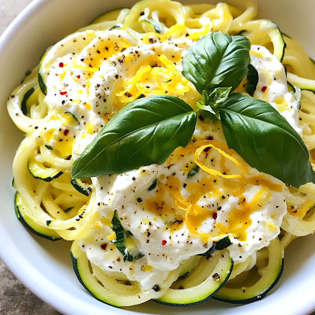 Lemon Ricotta Zucchini Pasta Fresh and Flavorful Meal