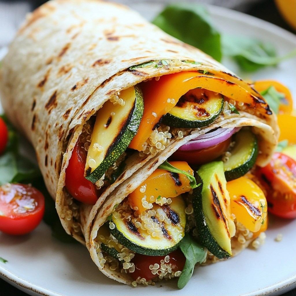 Healthy Dinner Grilled Veggie and Quinoa Wraps Recipe