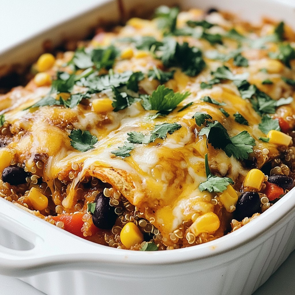Savory Quinoa Enchilada Bake Healthy Meal Idea