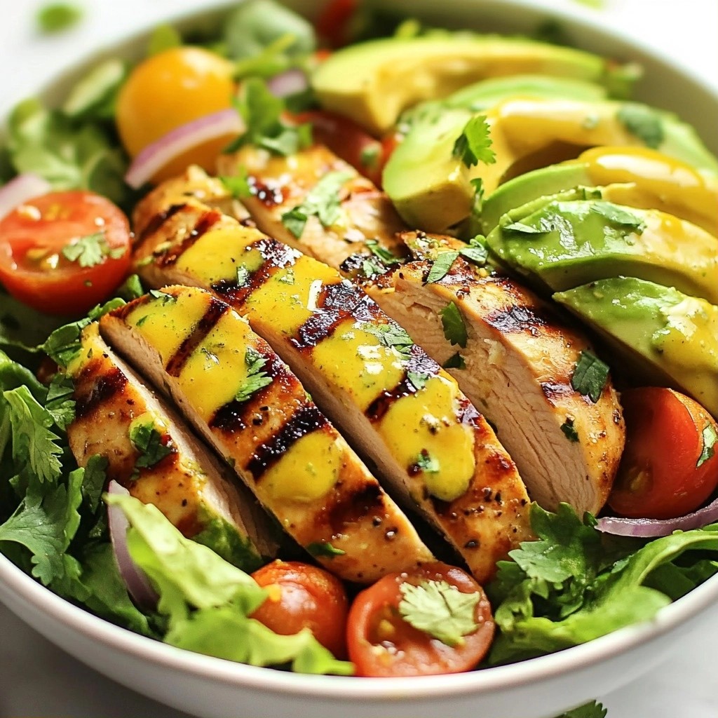 Zesty Dinner Lime Chicken and Avocado Salad Delight