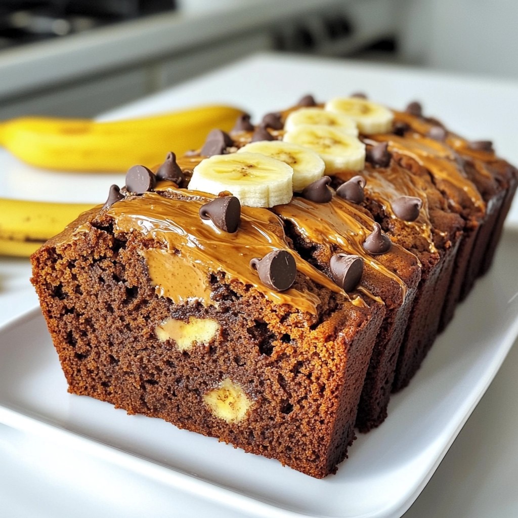 Chocolate Peanut Butter Banana Bread Easy Recipe
