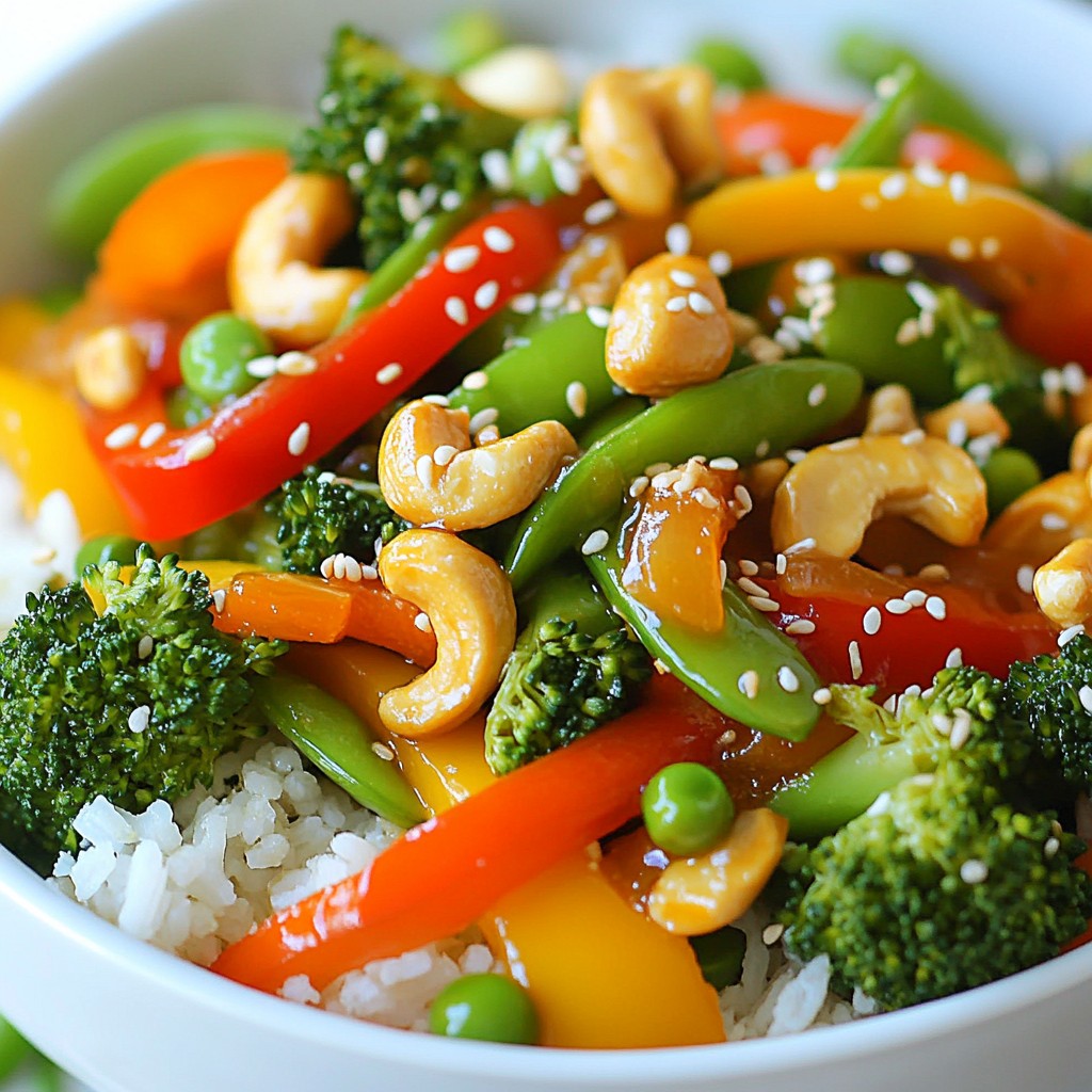 Speedy Weeknight Dinner Veggie Stir-Fry with Cashews
