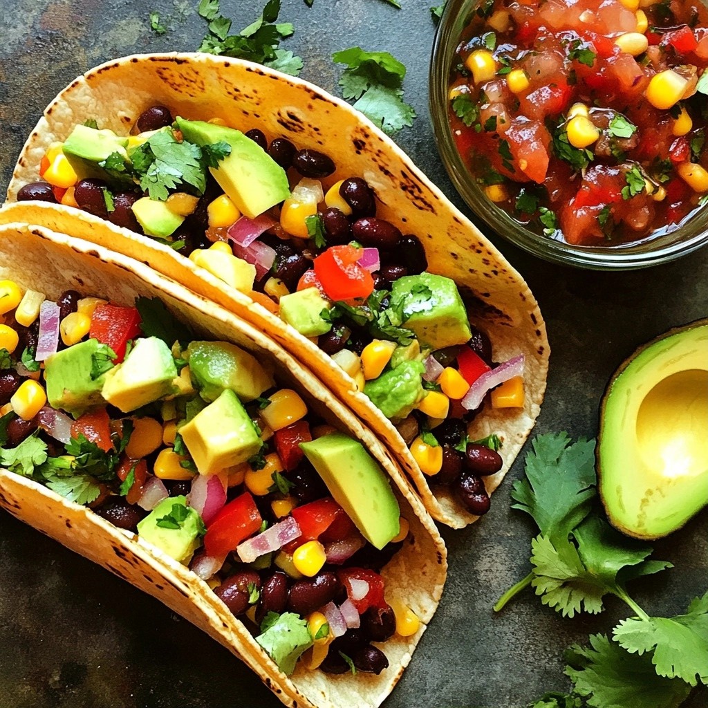 Fast Weeknight Dinner Black Bean Tacos Recipe