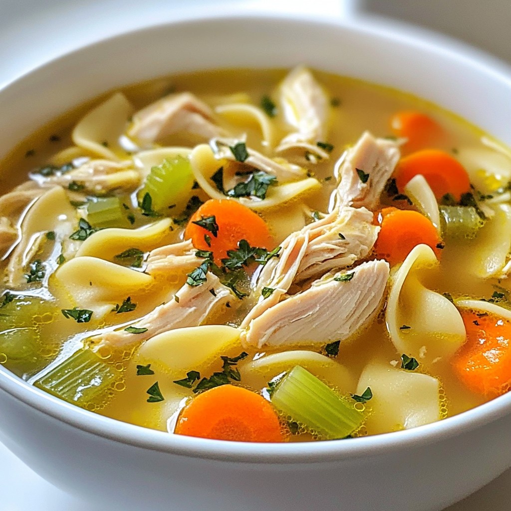 Classic Chicken Noodle Soup Comforting and Simple Dish