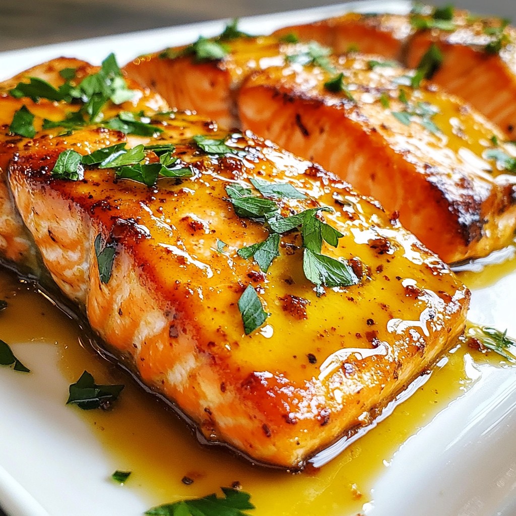 Simple Dinner Honey Mustard Salmon Fillets Delight