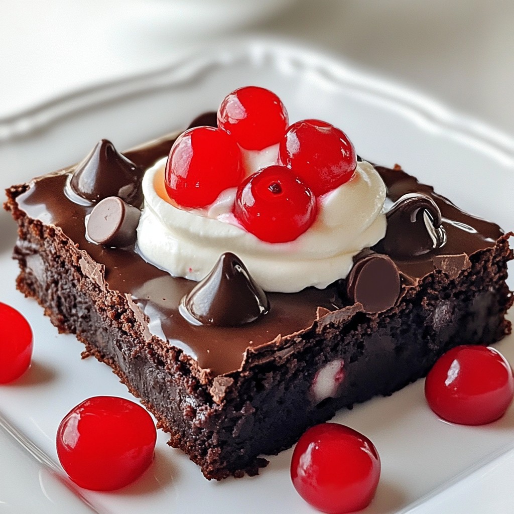 Chocolate Covered Cherry Brownies Tempting Delight
