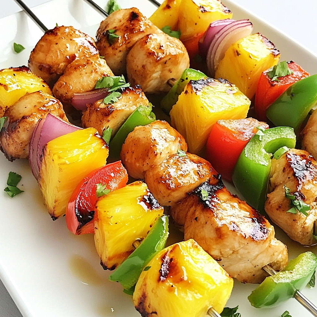 Grilled Pineapple Chicken Kabobs Flavorful Summer Meal
