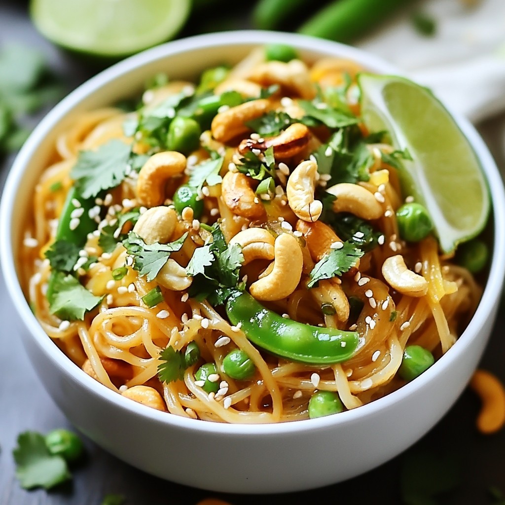 Spicy Garlic Lime Cashew Noodles Flavorful Delight