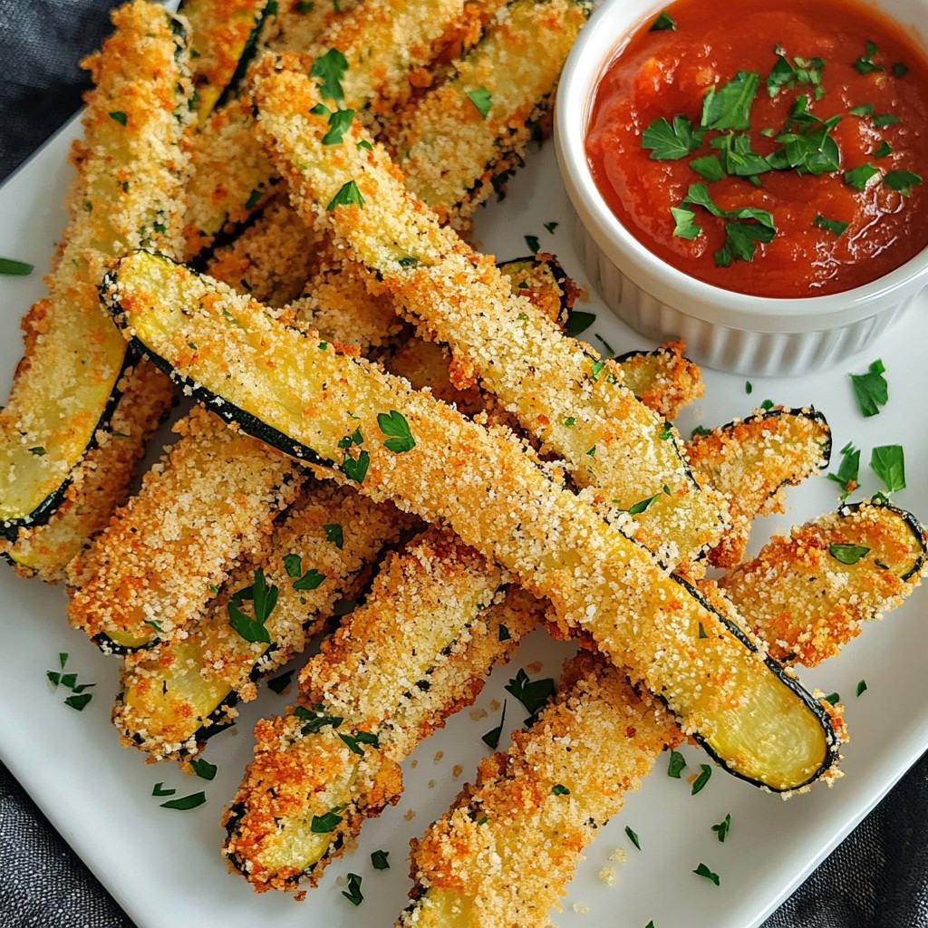 Garlic Parmesan Zucchini Fries Crispy and Flavorful Snack