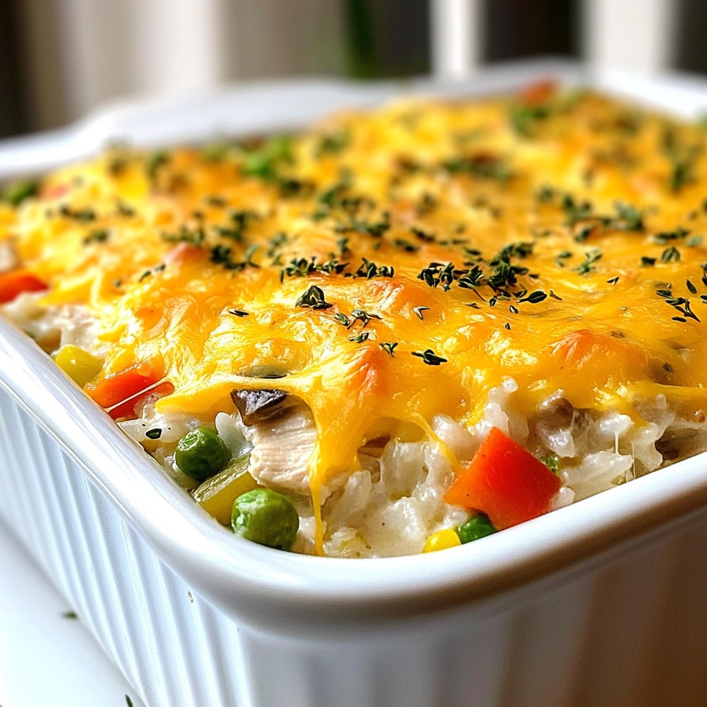 Hearty Dinner Chicken and Rice Casserole Delight