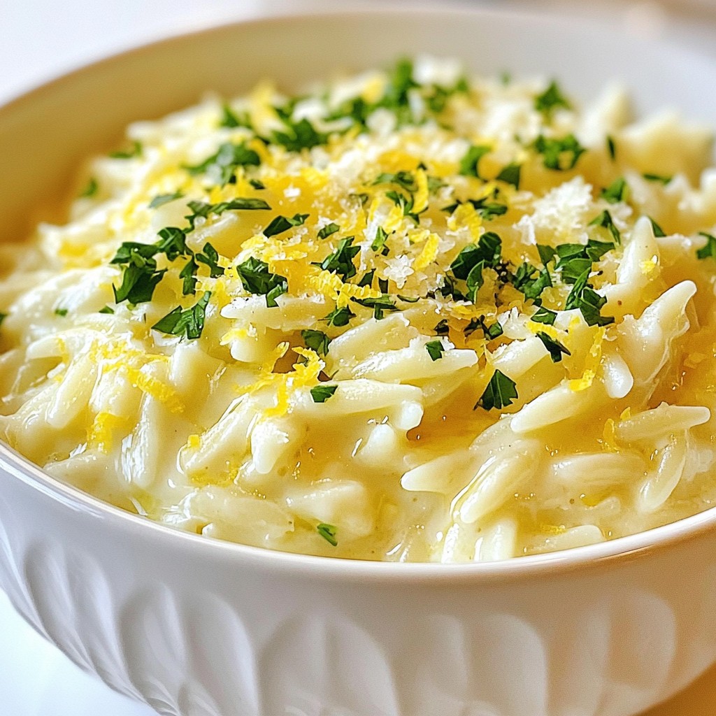 Creamy Lemon Parmesan Orzo Flavorful Easy Meal