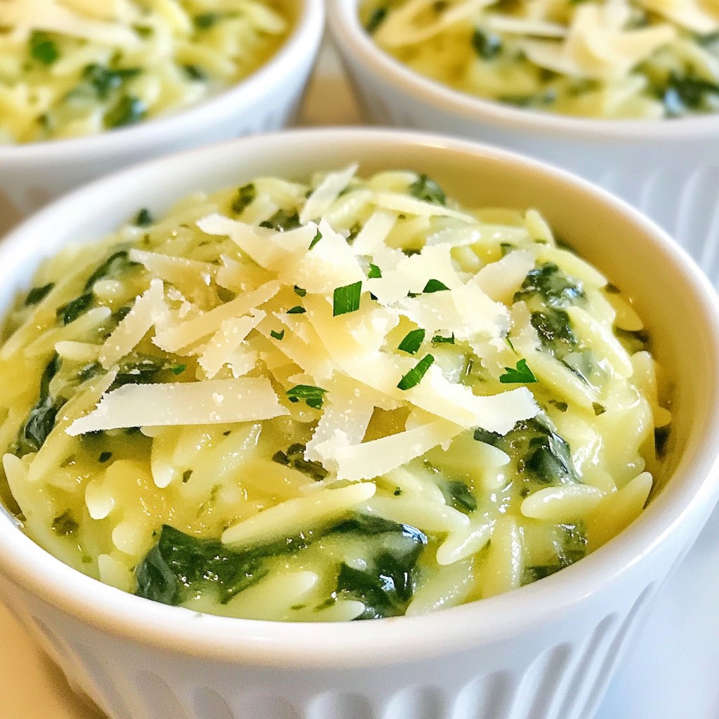 Creamy Parmesan Spinach Orzo Flavorful Comfort Dish