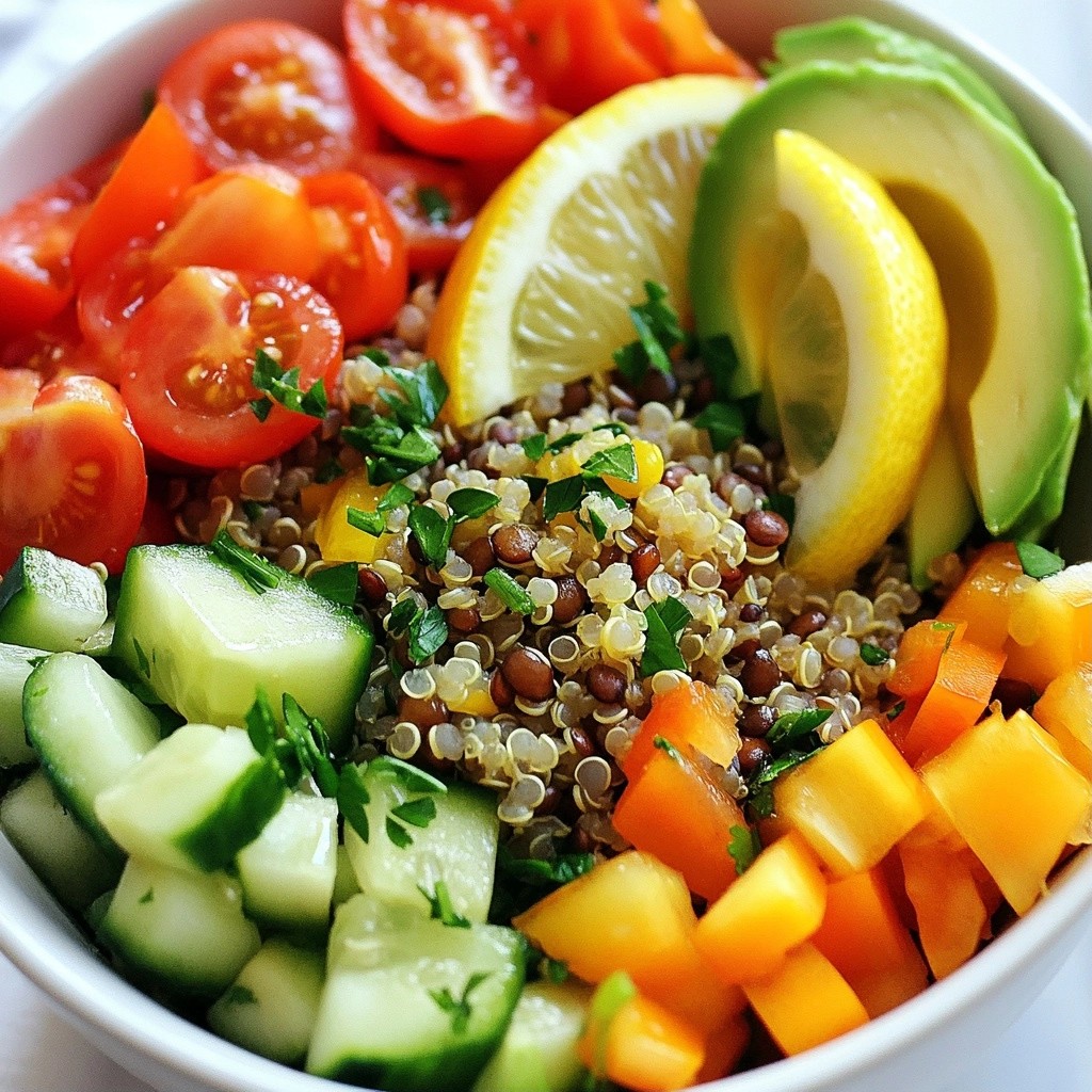 Wholesome Dinner Lentil Quinoa Salad Bowl Recipe
