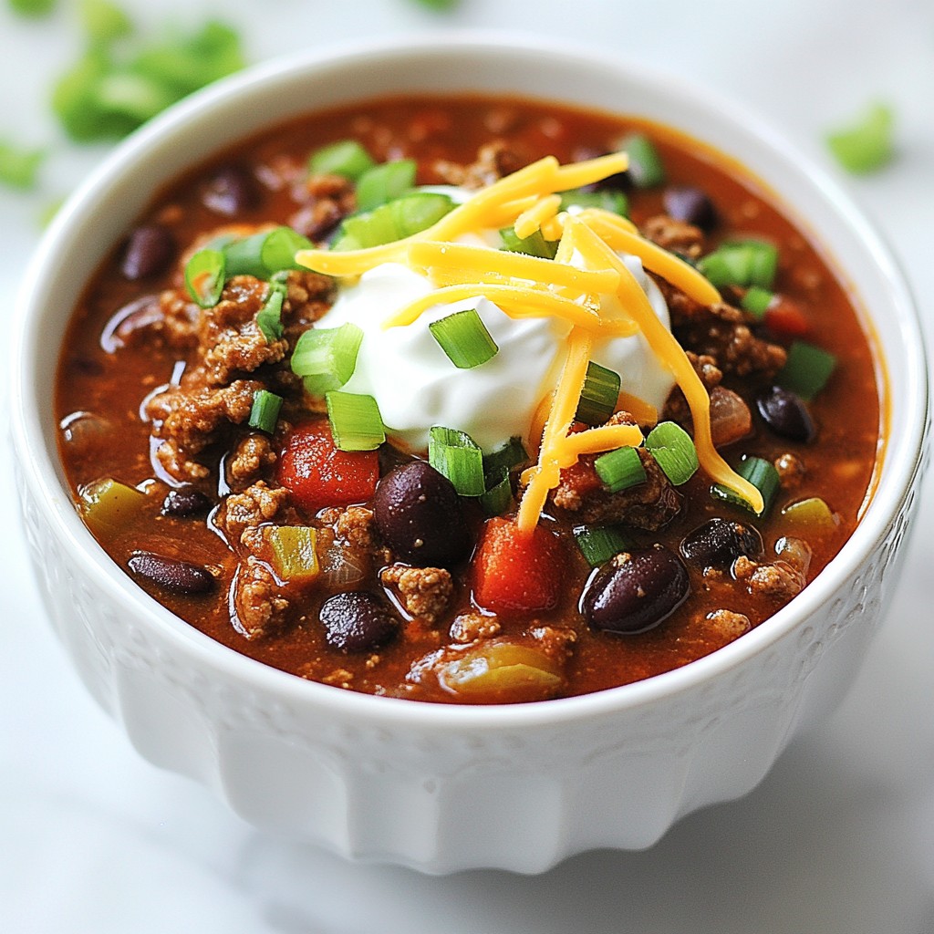 Hearty Family Dinner Beef and Bean Chili Recipe