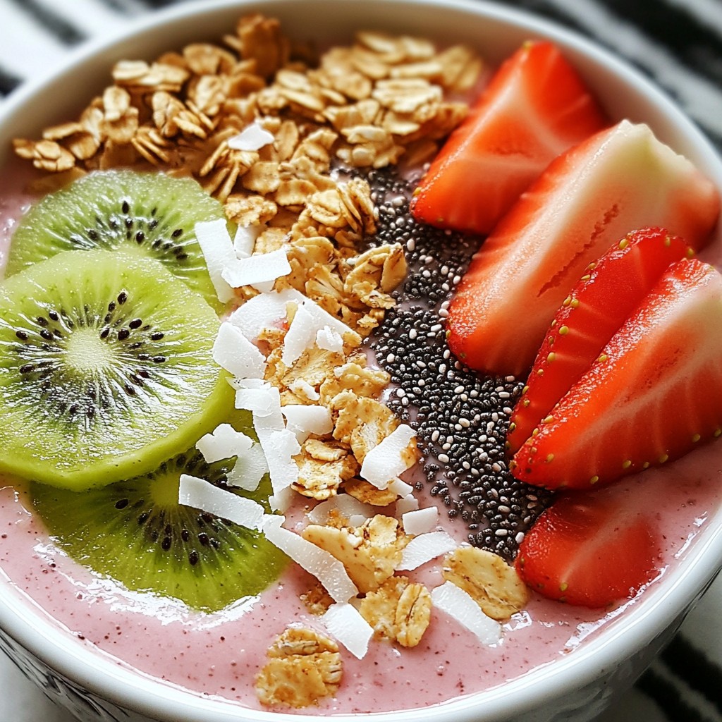 Strawberry Kiwi Smoothie Bowl Simple and Tasty Treat