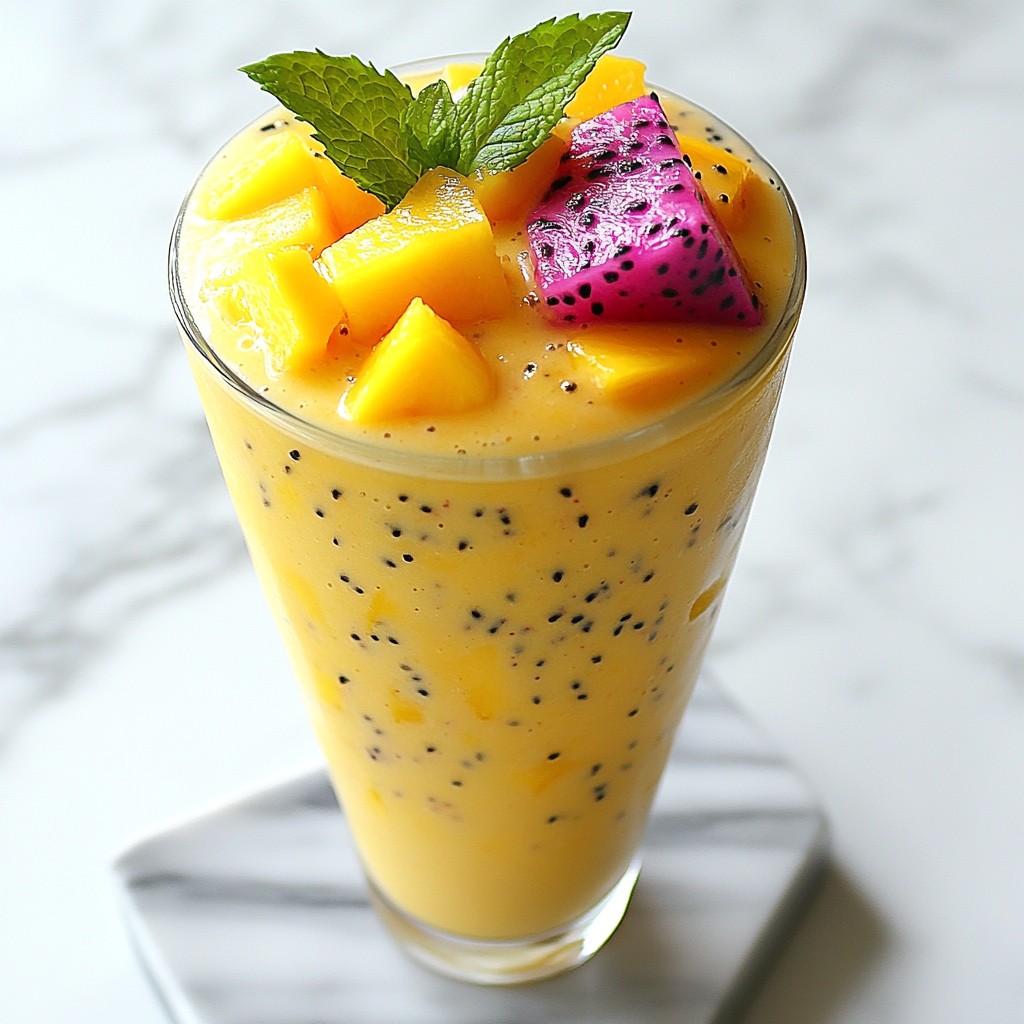 Mango Dragon Fruit Smoothie Refreshing and Nutritious