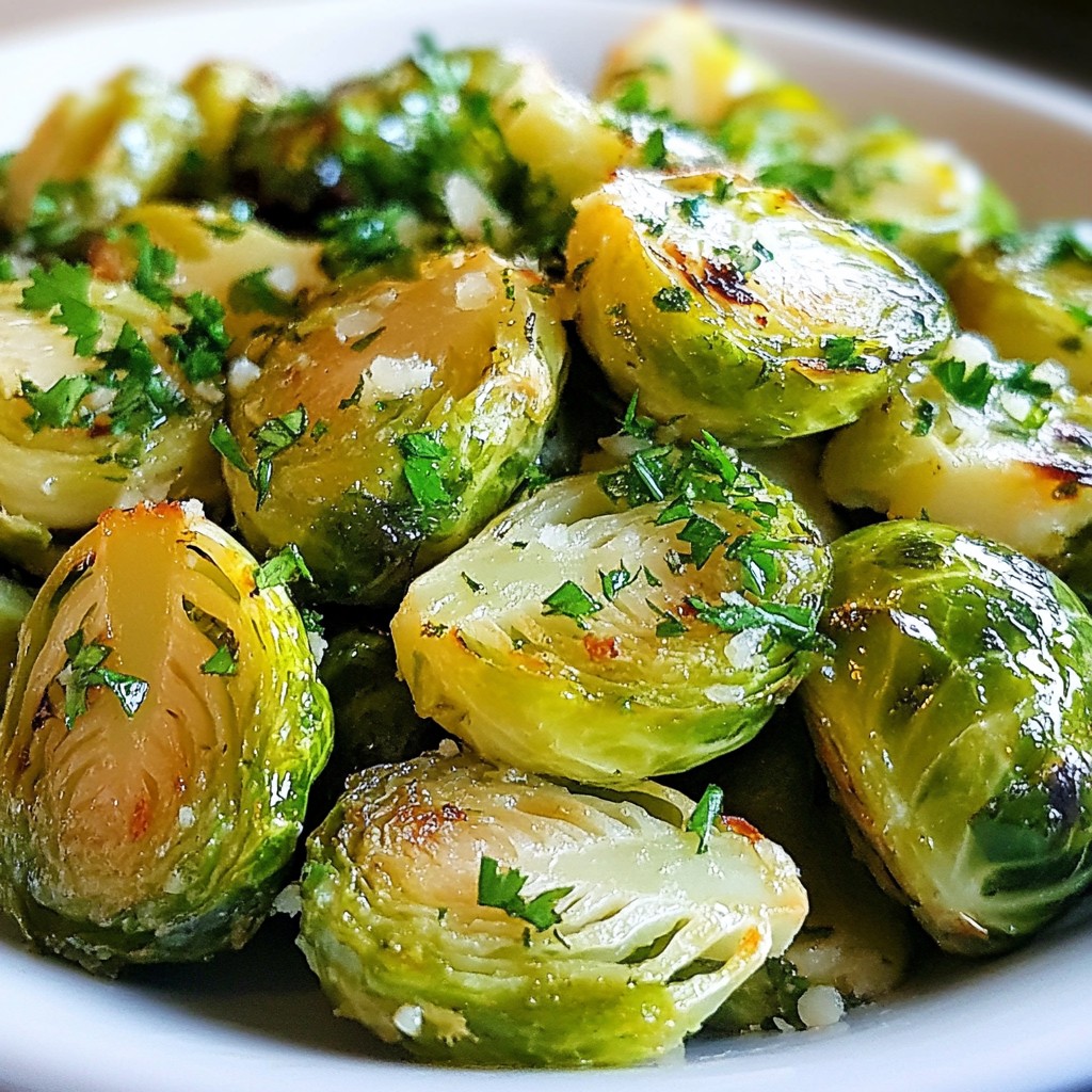 Garlic Herb Roasted Brussels Sprouts Flavor Delight