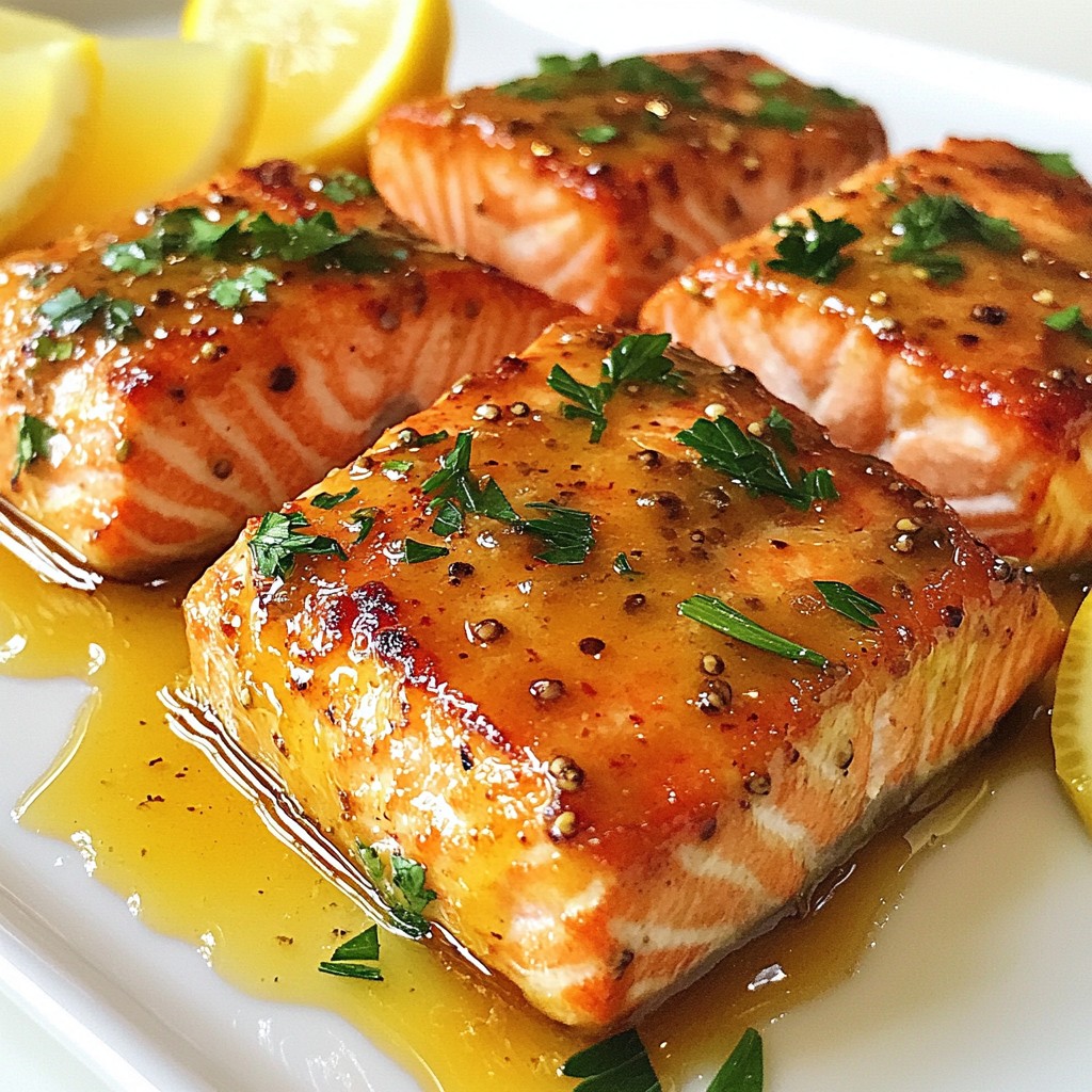 Honey Mustard Glazed Salmon Deliciously Simple Recipe