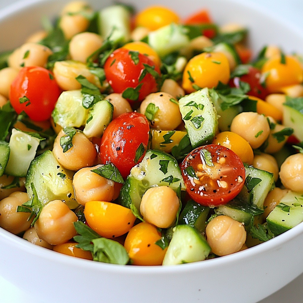 Quick Dinner Lemon Herb Chickpea Salad Delight