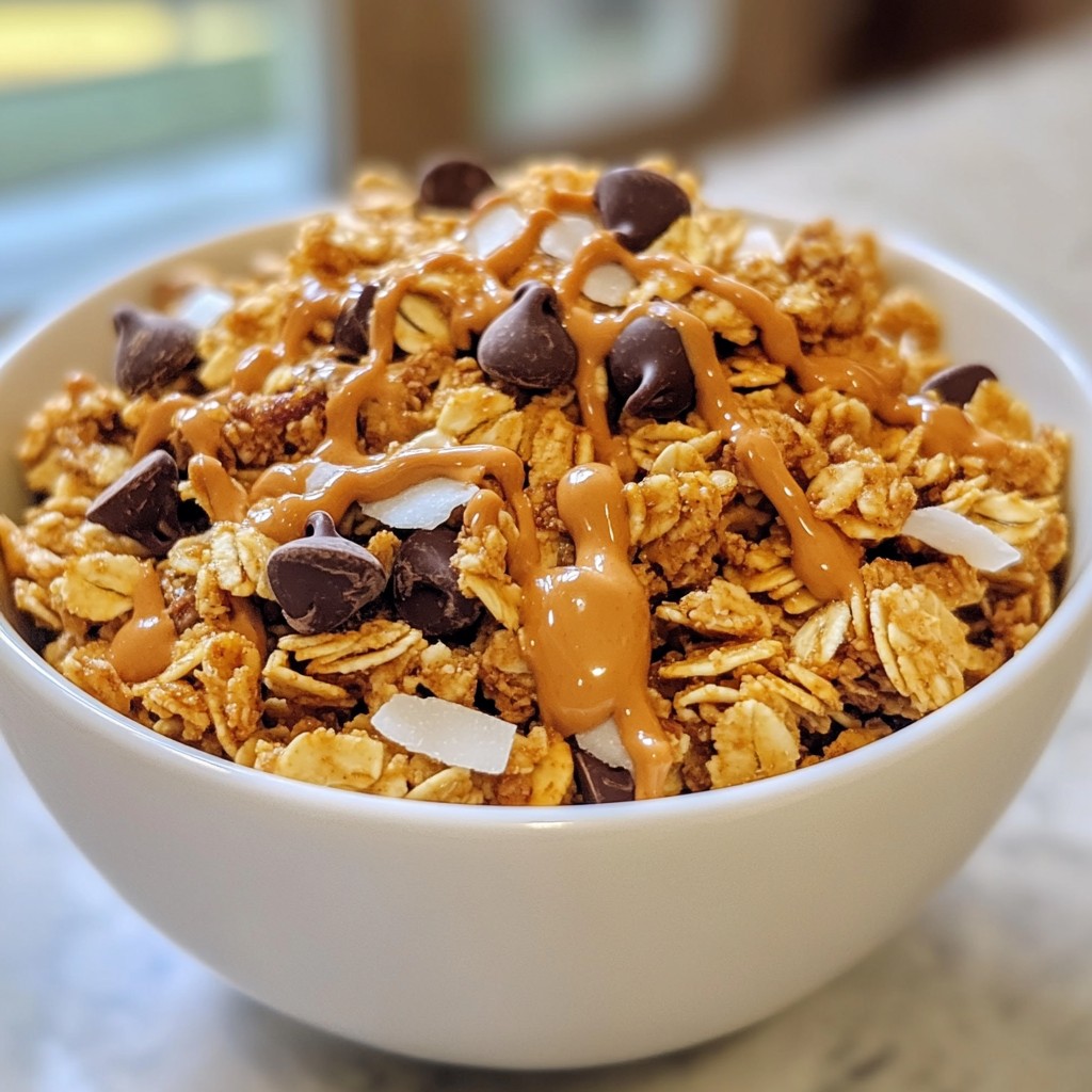 Peanut Butter Chocolate Granola Crunchy Energy Boost