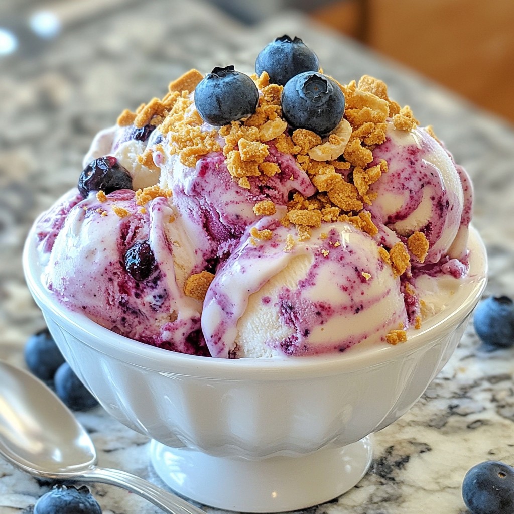 Blueberry Cheesecake Ice Cream Easy and Delightful Treat