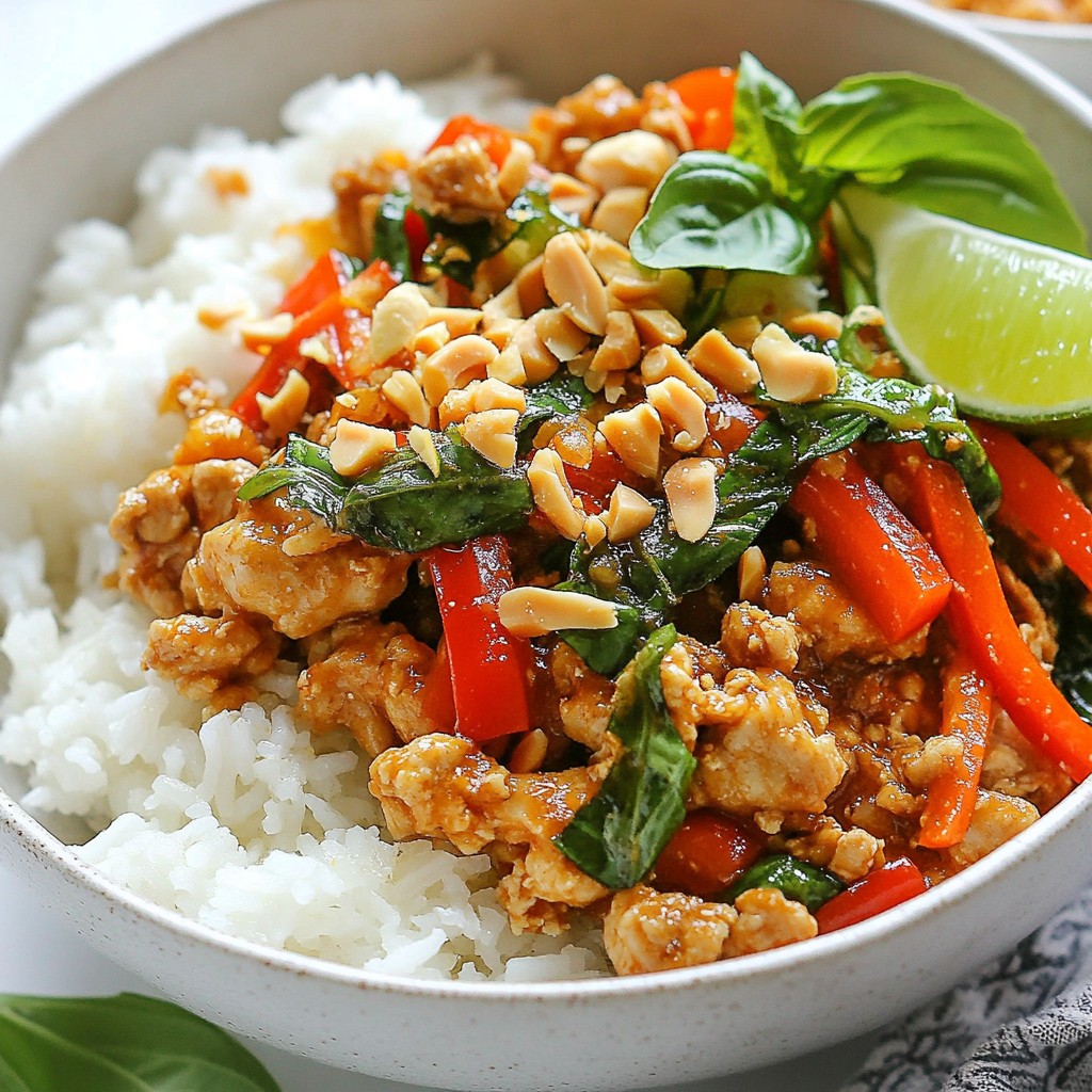 Meal Prep Dinner Spicy Thai Basil Chicken Bowls Delight