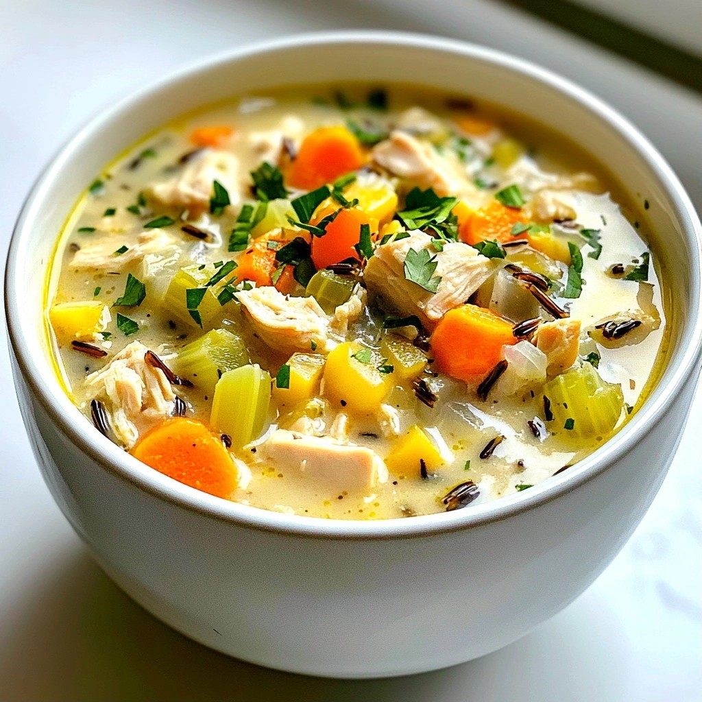 Hearty Family Dinner Chicken and Wild Rice Soup Recipe