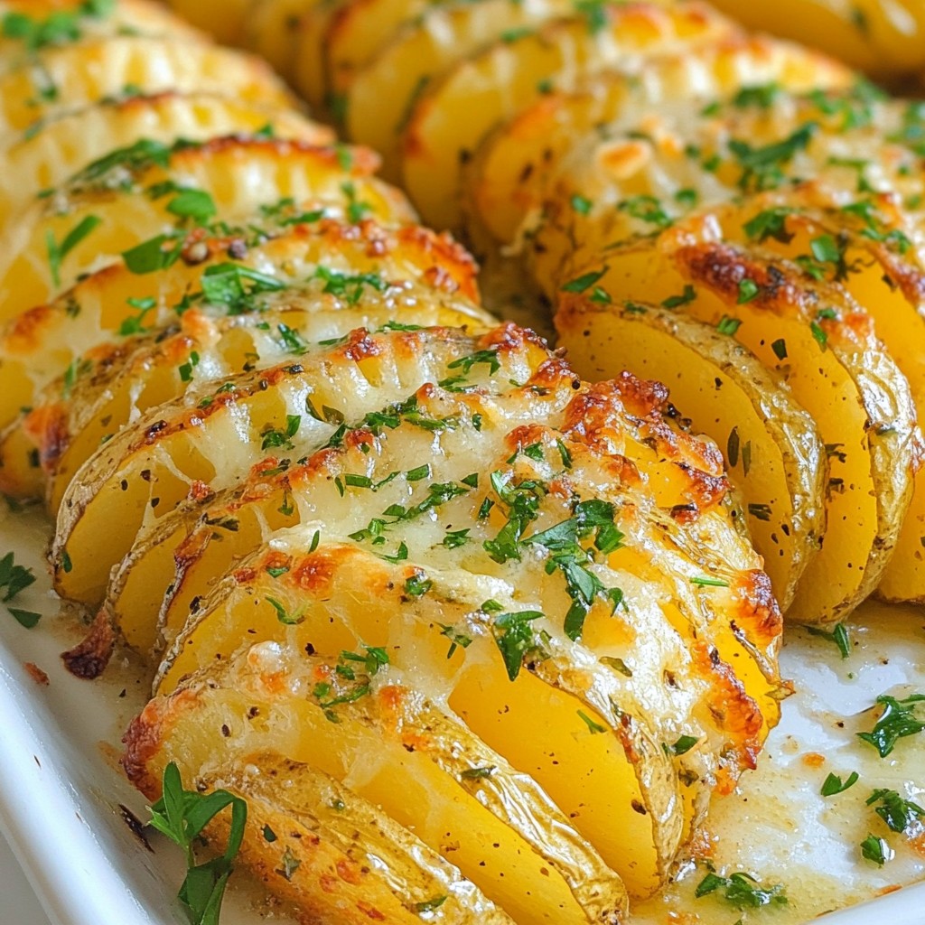 Garlic Parmesan Accordion Potatoes Tasty Side Dish