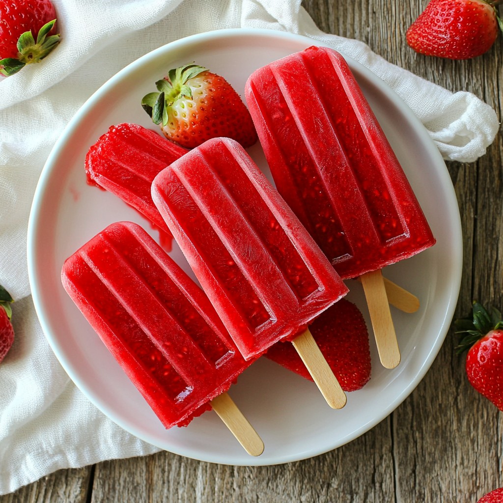 Strawberry Lemonade Ice Pops Refreshing Summer Treat