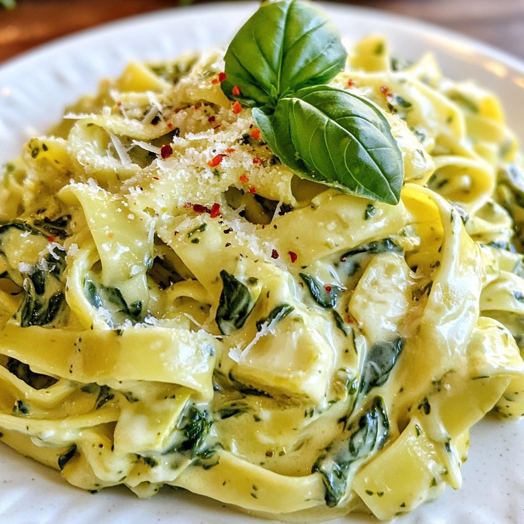 Creamy Spinach Artichoke Pasta Flavorful Dinner Idea