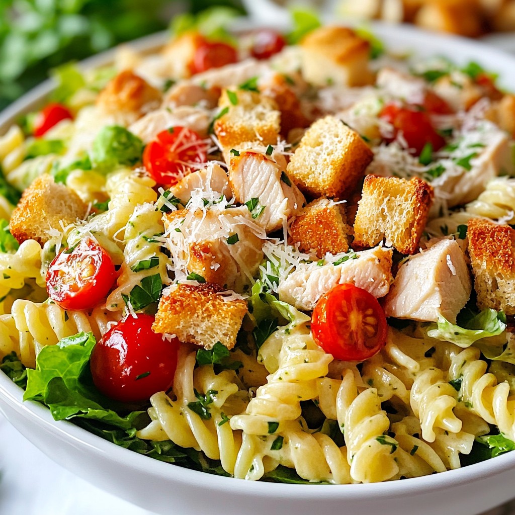 Chicken Caesar Pasta Salad Delightful and Easy Recipe