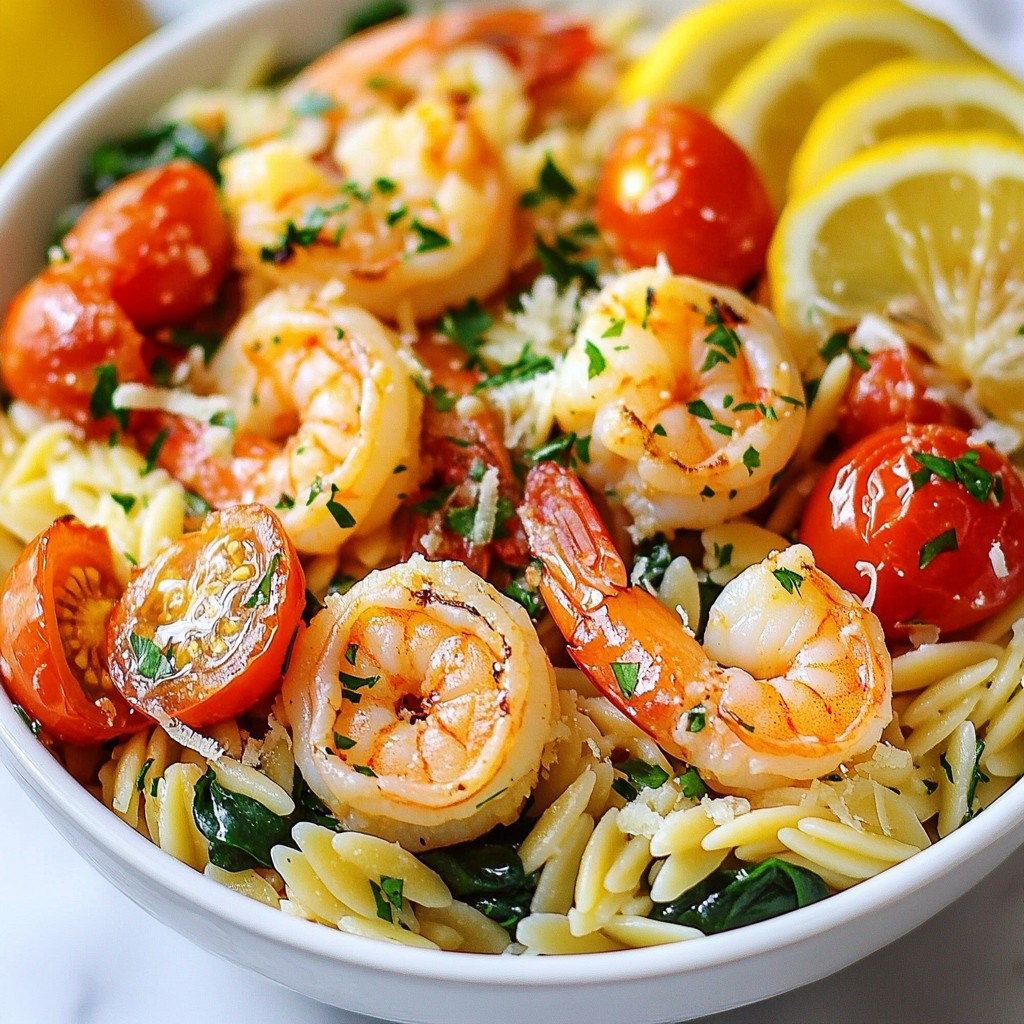 Lemon Garlic Shrimp Orzo Flavorful and Fresh Meal