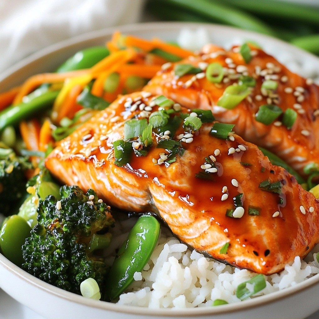 Savory Weeknight Dinner Teriyaki Salmon Bowl Recipe